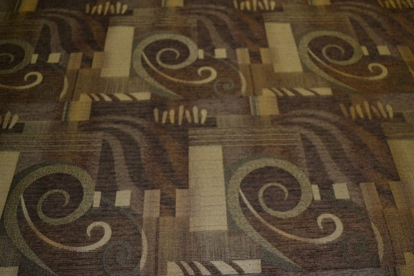 Pedoria Nutmeg Geometric Design Brown Upholstery Fabric