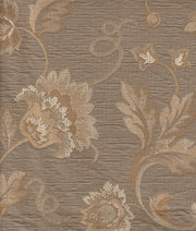 Upholstery Fabric Neutral Floral Penelope Mocha Toto Fabrics