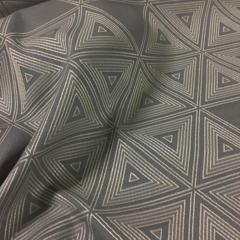 CF Stinson Perimeter Sterling Geometric Gray Upholstery Fabric
