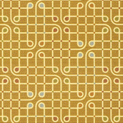 Momentum Textiles Upholstery Fabric Vinyl Geometric Grid Periphery Maize Toto Fabrics