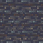 Momentum Ping Placid Striped Circles Blue Upholstery Fabric