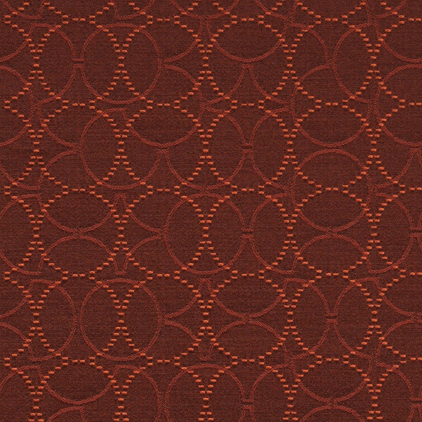 Upholstery Fabric Overlapping Circles Plait Rhubarb Toto Fabrics