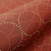 Plait Sangria Geometric Foam Back Upholstery Fabric