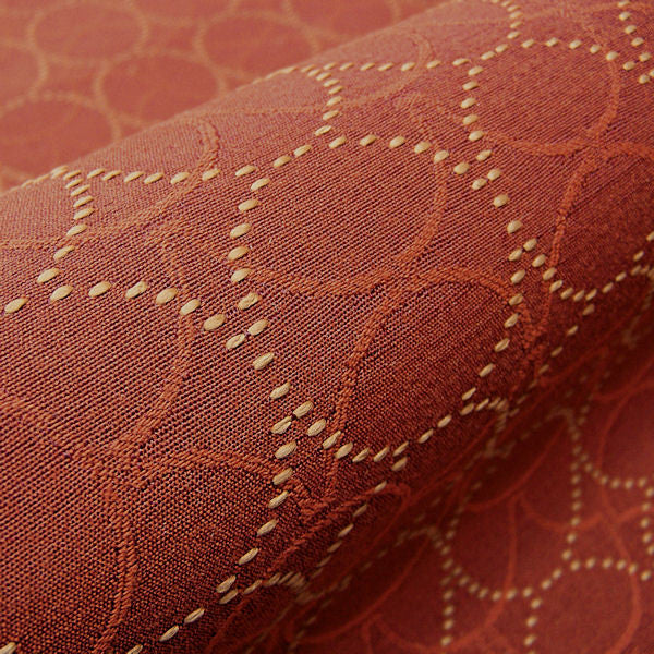 Plait Sangria Geometric Foam Back Upholstery Fabric
