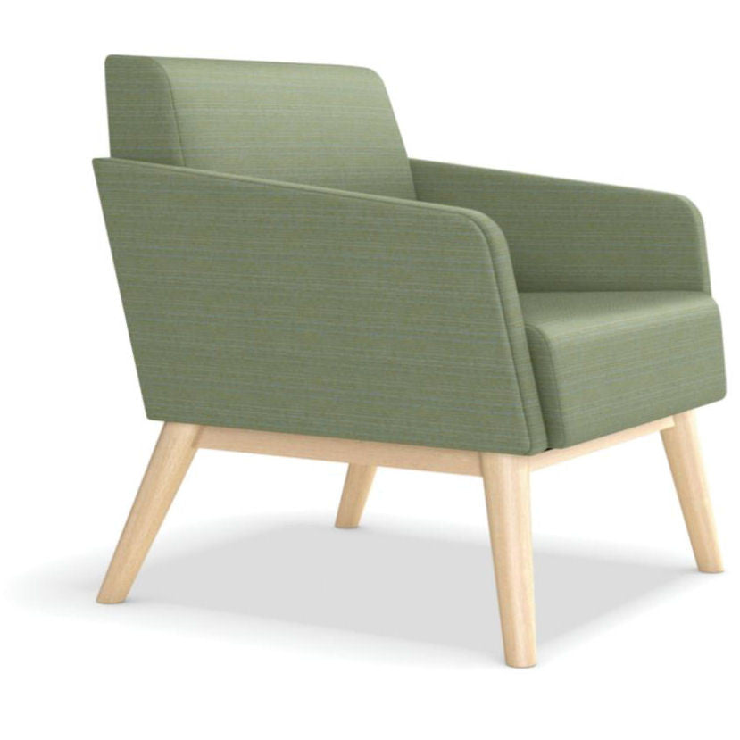 Promenade Sage Textured Crypton Stripe Green Upholstery Fabric