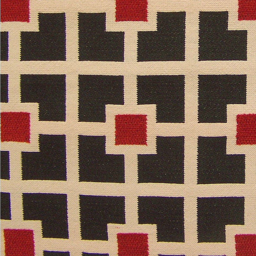 Arc-Com Quad Black Cherry Black Upholstery Fabric