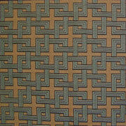 Upholstery Fabric Turquoise Square Lattice Quad Lock Moon Rain Toto Fabrics