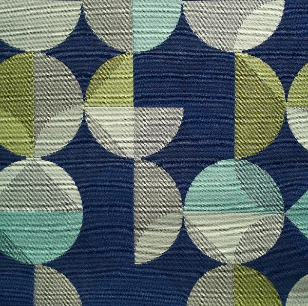 Arc-Com Radius Sapphire Geometric Design Blue Upholstery Fabric