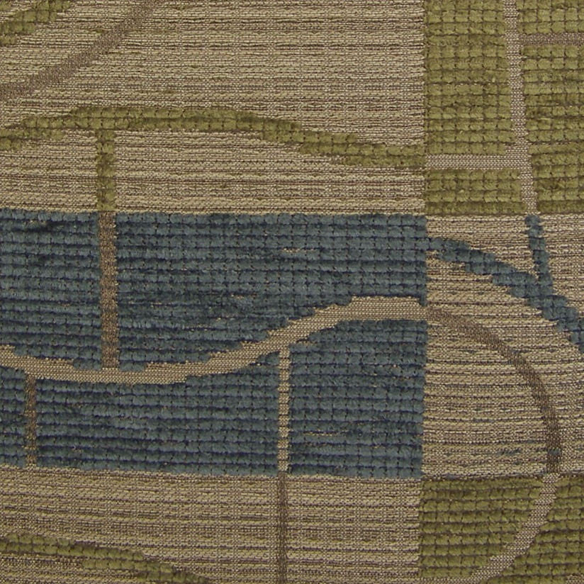 Raine Cloud Chenille Geometric Checker Upholstery Fabric