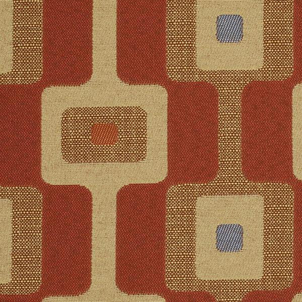 Upholstery Fabric Modern Geometric Rebound Persimmon Toto Fabrics