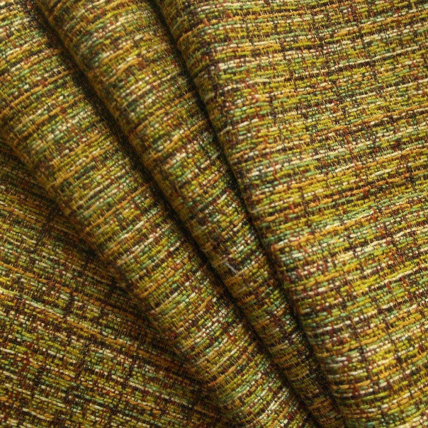 Remnant of Retro Move Citrine Green Upholstery Fabric