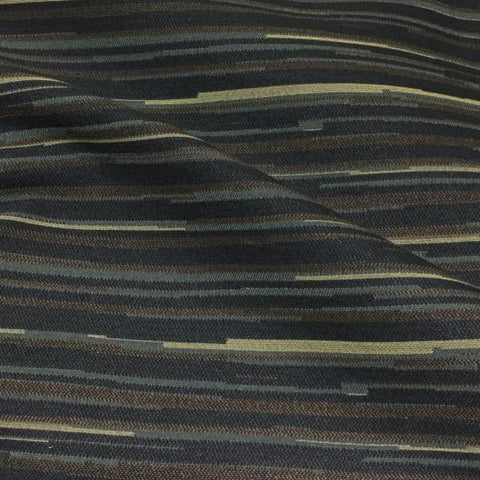 Pallas Reverb Foggy Notion Stripe Brown Upholstery Fabric