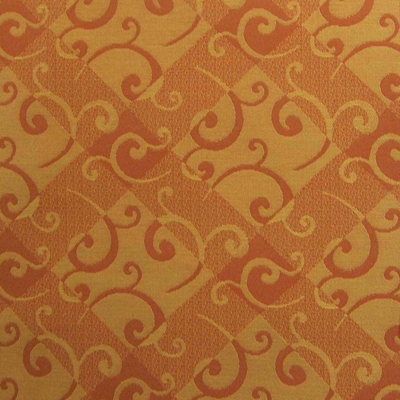 Upholstery Fabric Crypton Diamond Scroll Ribbonesque Pumpkin Toto Fabrics