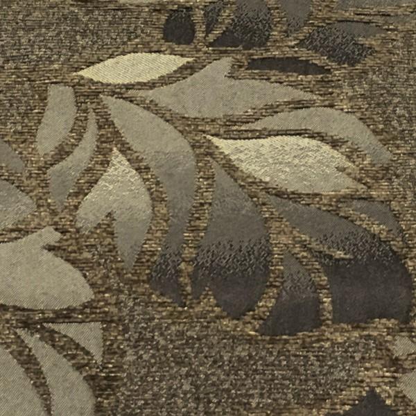 True Textiles Upholstery Fabric Botanical Raised Chenille Rio Taupe Toto Fabrics