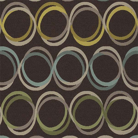 Designtex Upholstery Fabric Overlapping Circles Rotary Rainforest Toto Fabrics