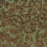 Upholstery Fabric Green Botanical Scroll Royal Dance Sage Toto Fabrics