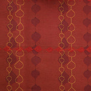 Running Stitch Brick Tear Drop Stripe Red Upholstery Fabric