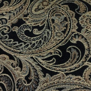 Swavelle Mill Creek Rushil Ebony Chenille Paisley Black Upholstery Fabric