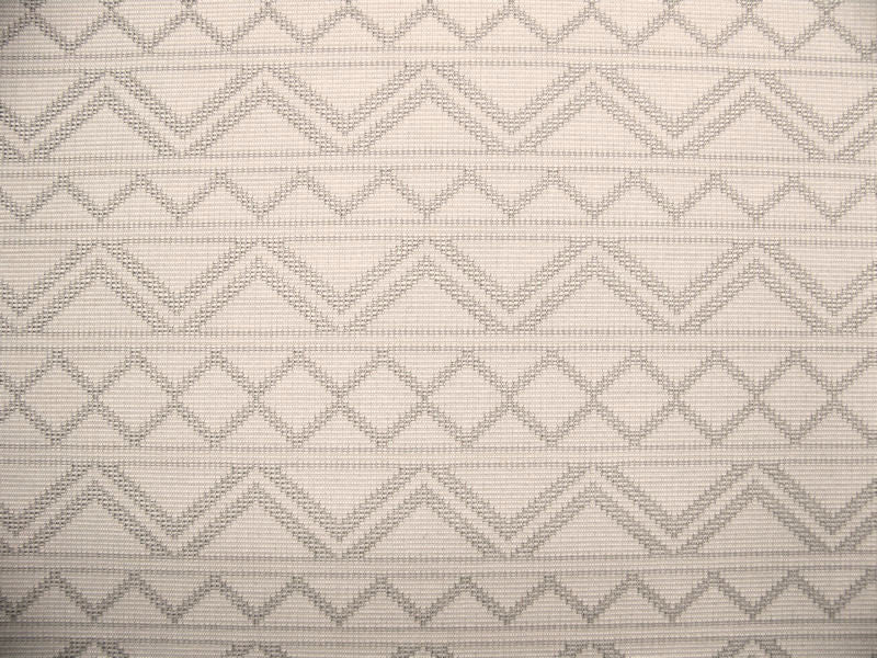 Saw Tooth Silver Tribal Stripe Upholstery Fabric
