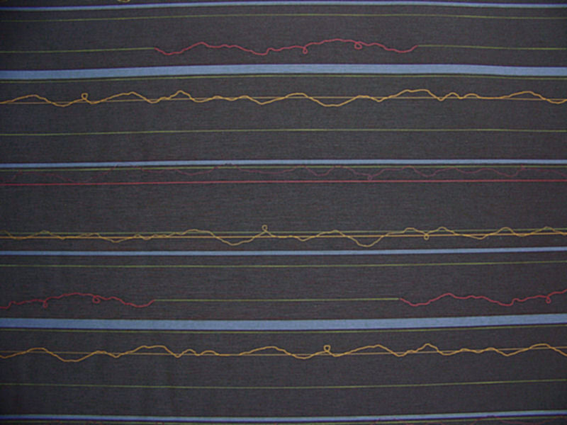 Remnant of Sequence Prussian Blue Upholstery Fabric (Foam Back)
