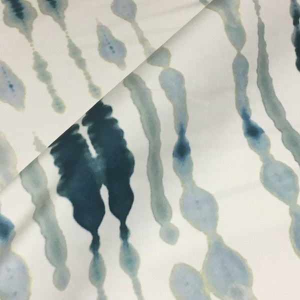 Designtex Shibori Stripe Waterfall Stripe White Upholstery Fabric