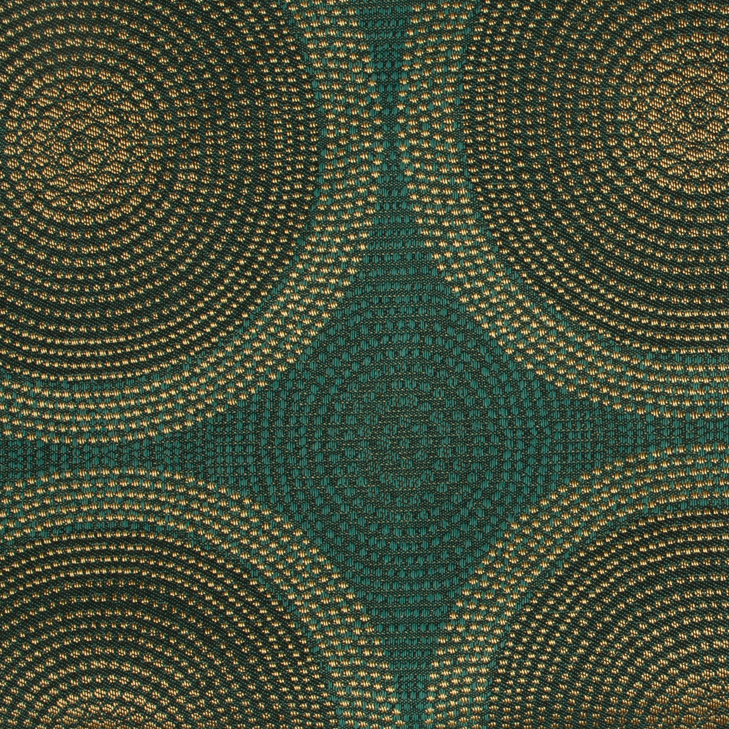 Arc-Com Shibori Teal Concentric Circles Upholstery Fabric