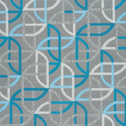 Designtex Shortcut Nova Modern Blue Upholstery Fabric
