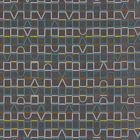 Momentum Upholstery Fabric Modern Geometric Contour Small Talk Alloy Toto Fabrics