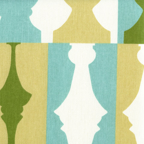 Waverly Upholstery Fabric Modern Chess Piece Print So Silhouette Turquoise Toto Fabrics
