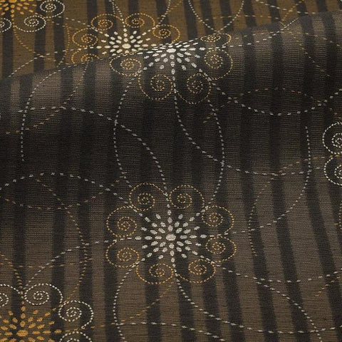 CF Stinson Spark Ebony Floral Brown Upholstery Fabric