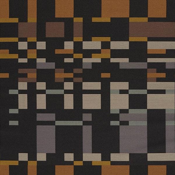 Arc-Com Square One Smoke Geometric Black Upholstery Fabric