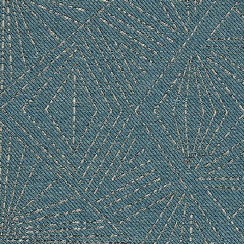 Designtex Upholstery Fabric Geometric Wool Blend Starburst Dark Blue Green Toto Fabrics