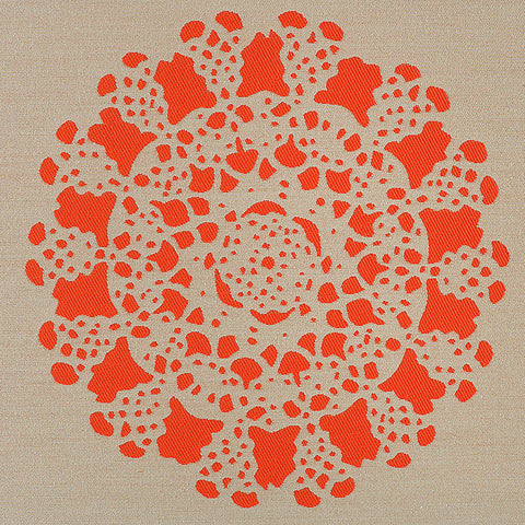 HBF Upholstery Stencil Safety Orange Toto Fabrics Online