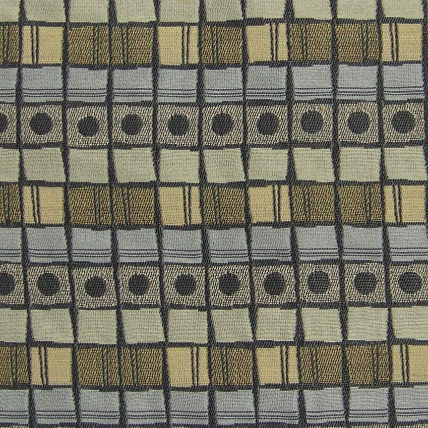 Upholstery Fabric Grid Stripe Stepping Stones Pewter Toto Fabrics