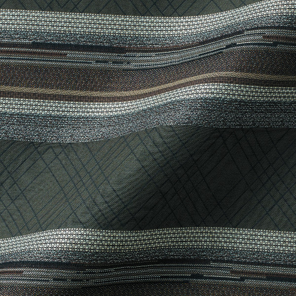 Upholstery Fabric Horizontal Awning Stripe Stereo Stripe Ash Gray Toto Fabrics