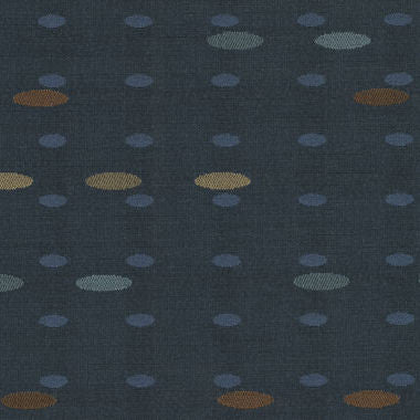 Stone Twilight Colorful Ovals Blue Upholstery Fabric