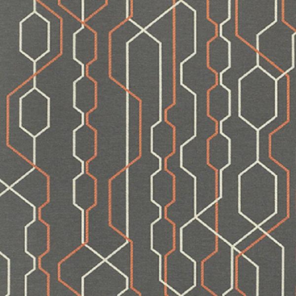 Momentum Story Path Modern Design Gray Upholstery Fabric