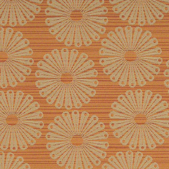 CF Stinson Upholstery Fabric Abstract Floral Sunburst Cantaloupe Toto Fabrics