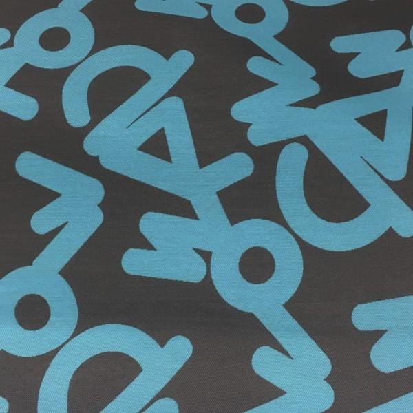 Momentum Tag Fresco Letters Crypton Blue Upholstery Fabric