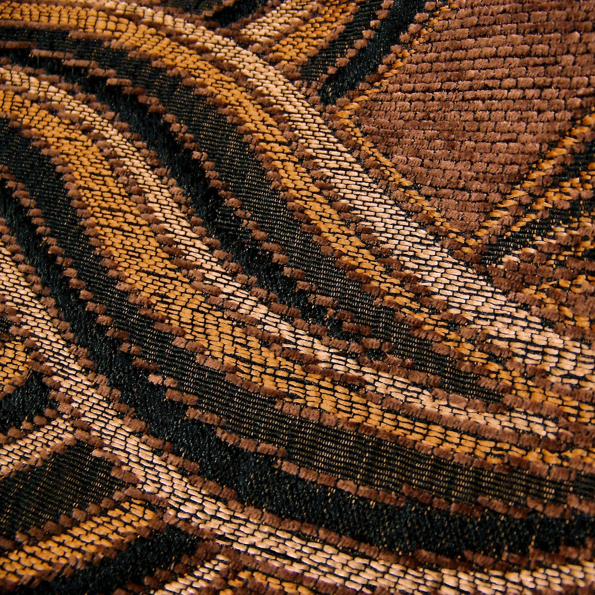 Tangled Mocha Large Scale Geometric Upholstery Fabric