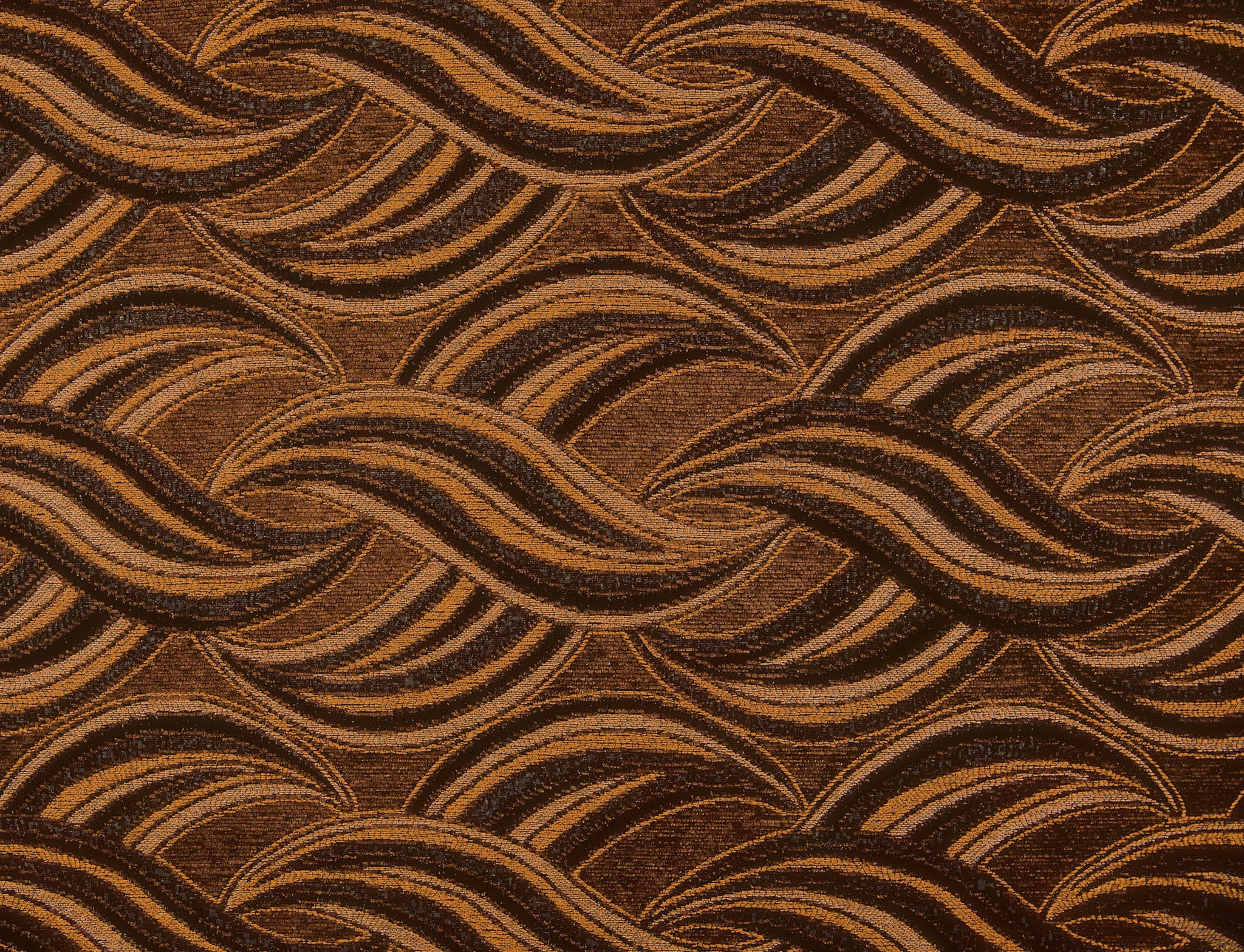 Tangled Mocha Large Scale Geometric Upholstery Fabric