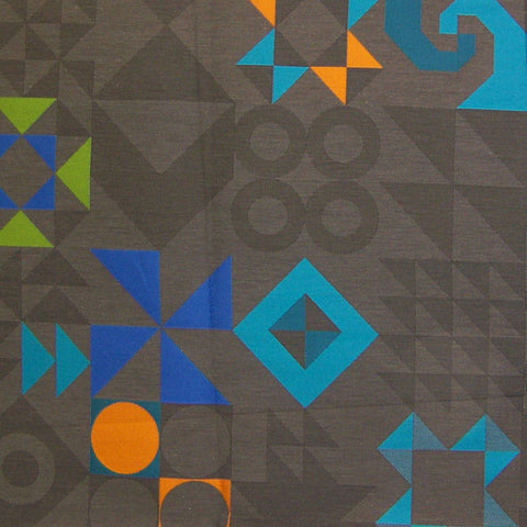 Maharam Tangram Lead Colorful Geometric Upholstery Fabric