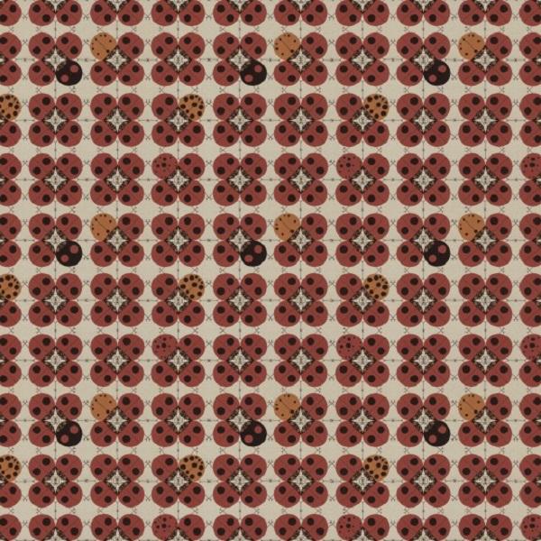 Designtex The Last Aphid Ladybug Red Upholstery Fabric 3592 301