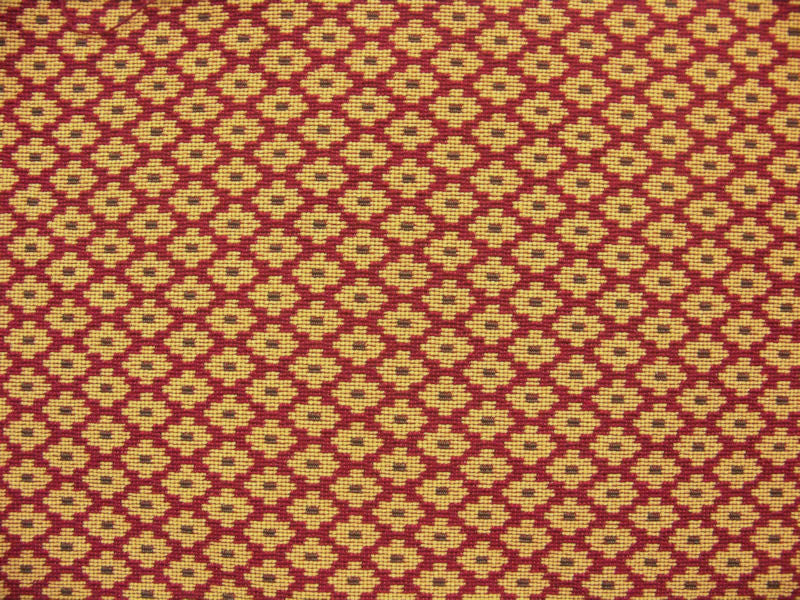 Remnant of Tracking Holly Berry Red Upholstery Fabric