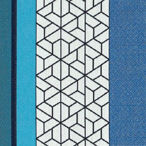Carnegie Triad Stripe 42 Sunbrella Blue Upholstery Fabric