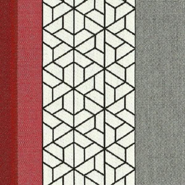 Carnegie Triad Stripe 43 Sunbrella Red Upholstery Fabric
