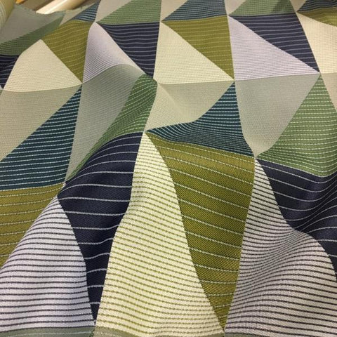 Designtex Triform Blue Coral Multi Geometric Multi Upholstery Fabric