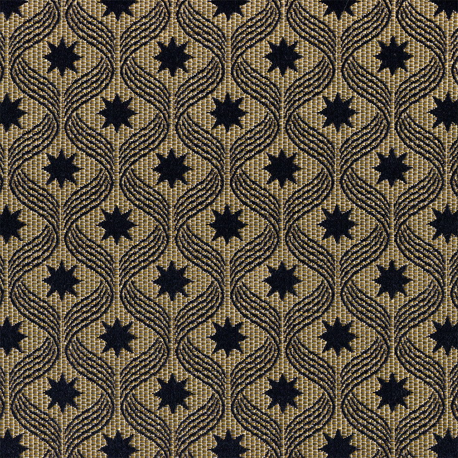 Upholstery Fabric Ogee Star Umberto Black Star Toto Fabrics