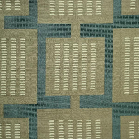 Designtex Urban Grid Denim Tan Upholstery Fabric