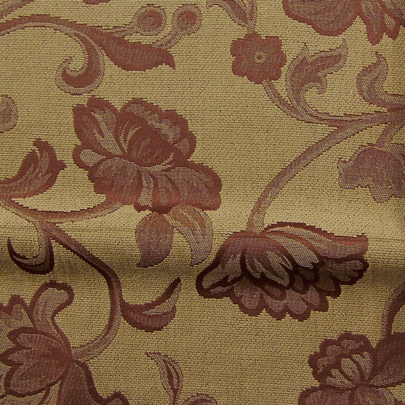 Upholstery Fabric Botanical Chenille Veranda Brown Toto Fabrics